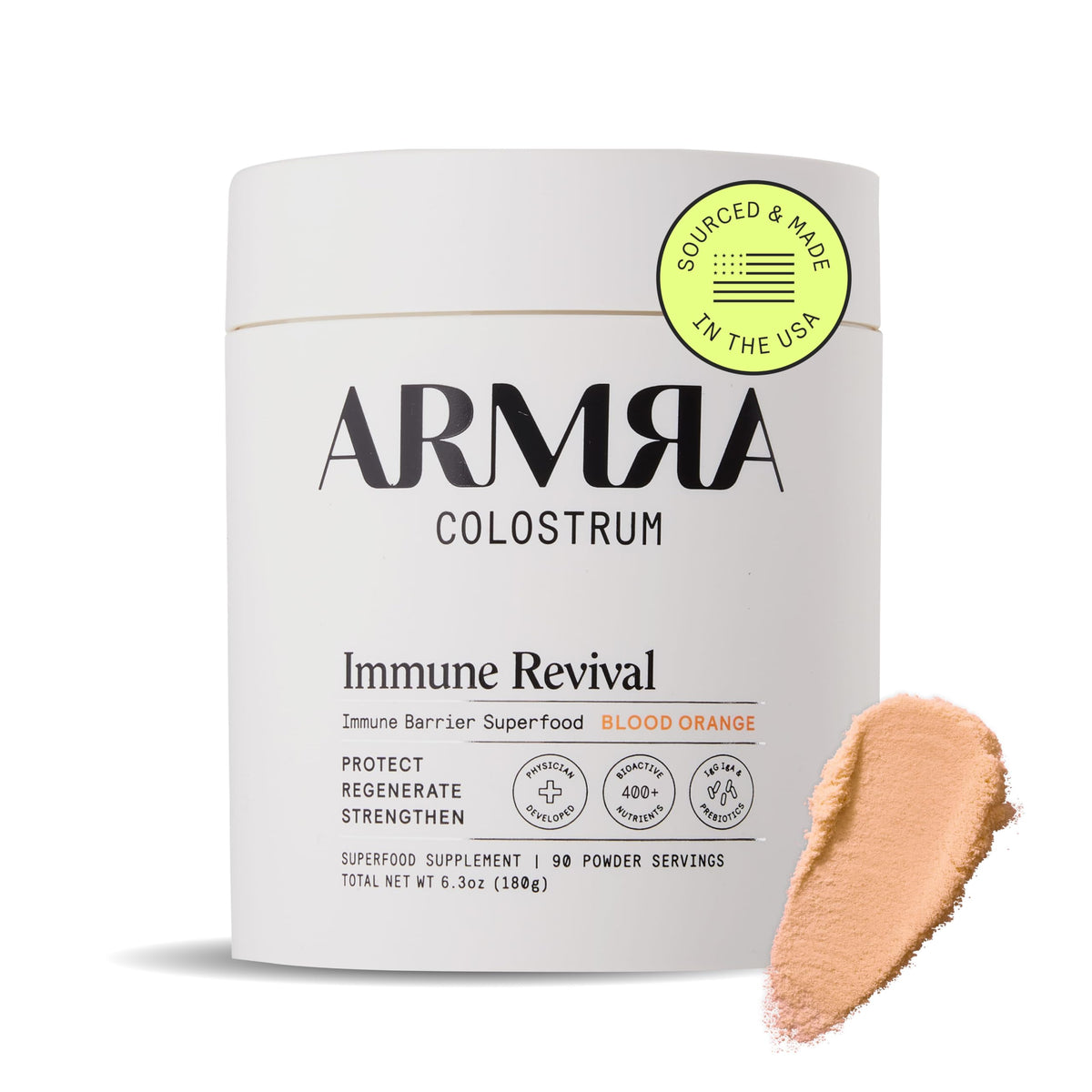 ARMRA Colostrum Powder | Blood Orange | Gut Health & Bloating | Skin & Hair | Immunity | Keto, Gluten & Fat-Free | 90 Servings ARMRABuy Supplements Australia
