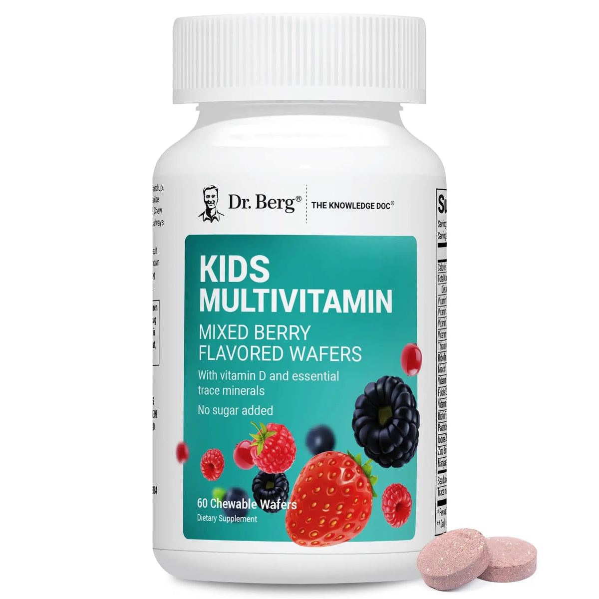 Dr. Berg Kids Chewable Multivitamins (NOT Sweetened w/Sugar) - Daily Multivitamin for Kids That Includes 20 Nutrients & Trace Mineral Complex Dr. Berg NutritionalsBuy Supplements Australia