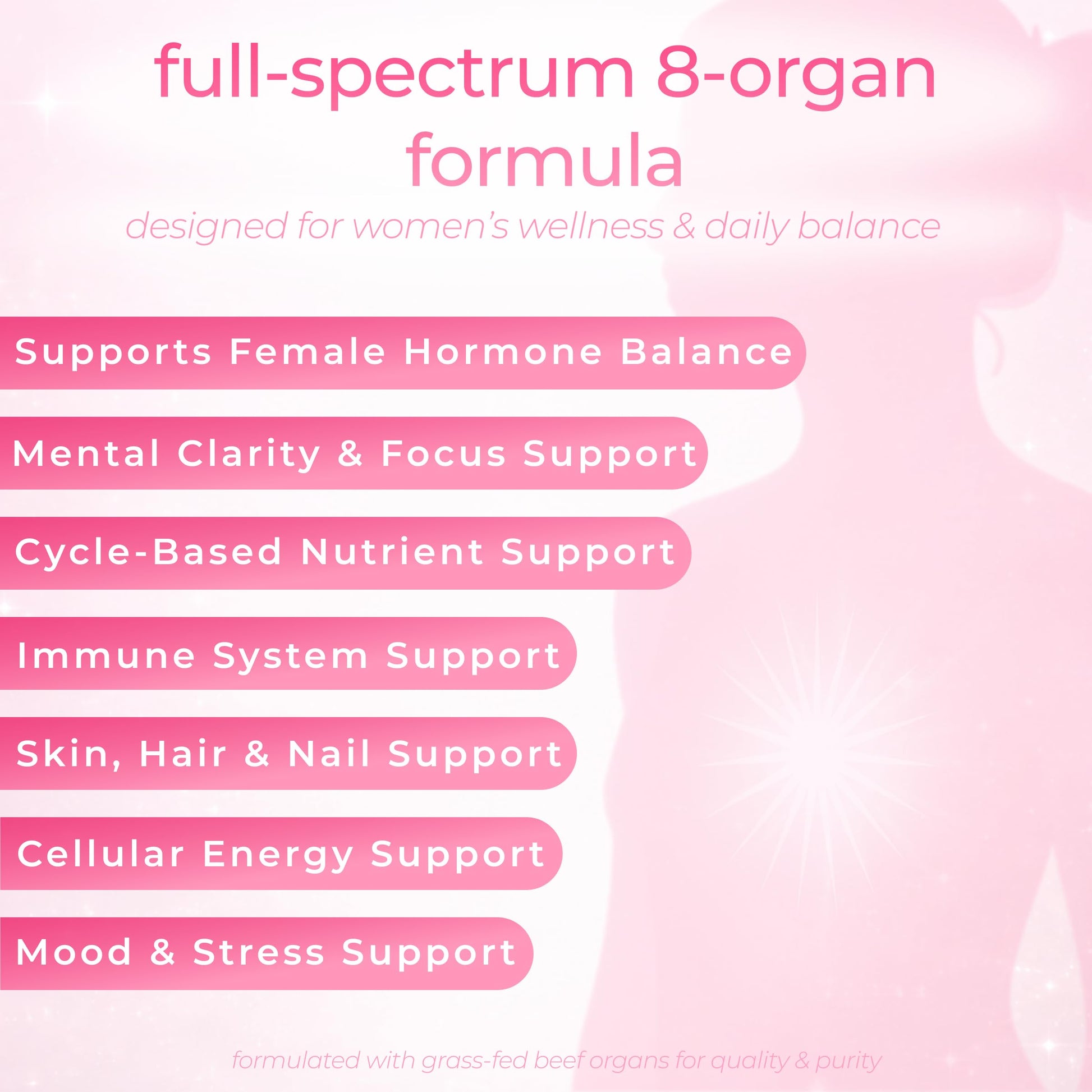 Beef Organ Supplement for Women – Grass-Fed Beef Liver, Ovary, Uterus & Organ Complex for Hormone Balance, Energy & PMS Support – Pasture-Raised + Vitamin C – 180 Capsules | Glow Girl | Zakrama ZakramaBuy Supplements Australia