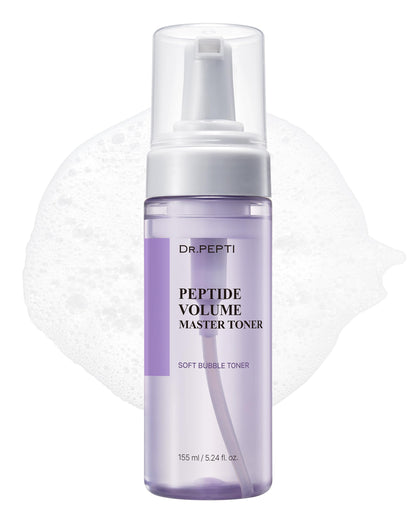 DR.PEPTI Peptide Volume Toner – 12 Peptides, Volufiline™ & 54% Centella Base – No-Drip Bubble Treatment Toner, Firming & Plumping with 8-Type Hyaluronic Acid & Collagen, 5.24 fl oz dr.pepti buy supplements Au