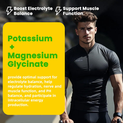 Potassium Magnesium Gummies,High Absorption Magnesium Glycinate,B6,D3,Potassium Citrate for Leg Cramps,Muscle,Electroyte for Adults Kids,Sugar-Free, 60 Gummies (Pineapple) WekannufodBuy Supplements Australia