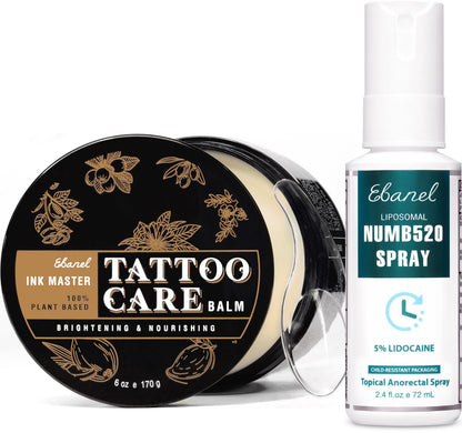 Ebanel Bundle of 5% Lidocaine Numbing Spray and Tattoo Aftercare Healing Balm Ebanel buy supplements Au