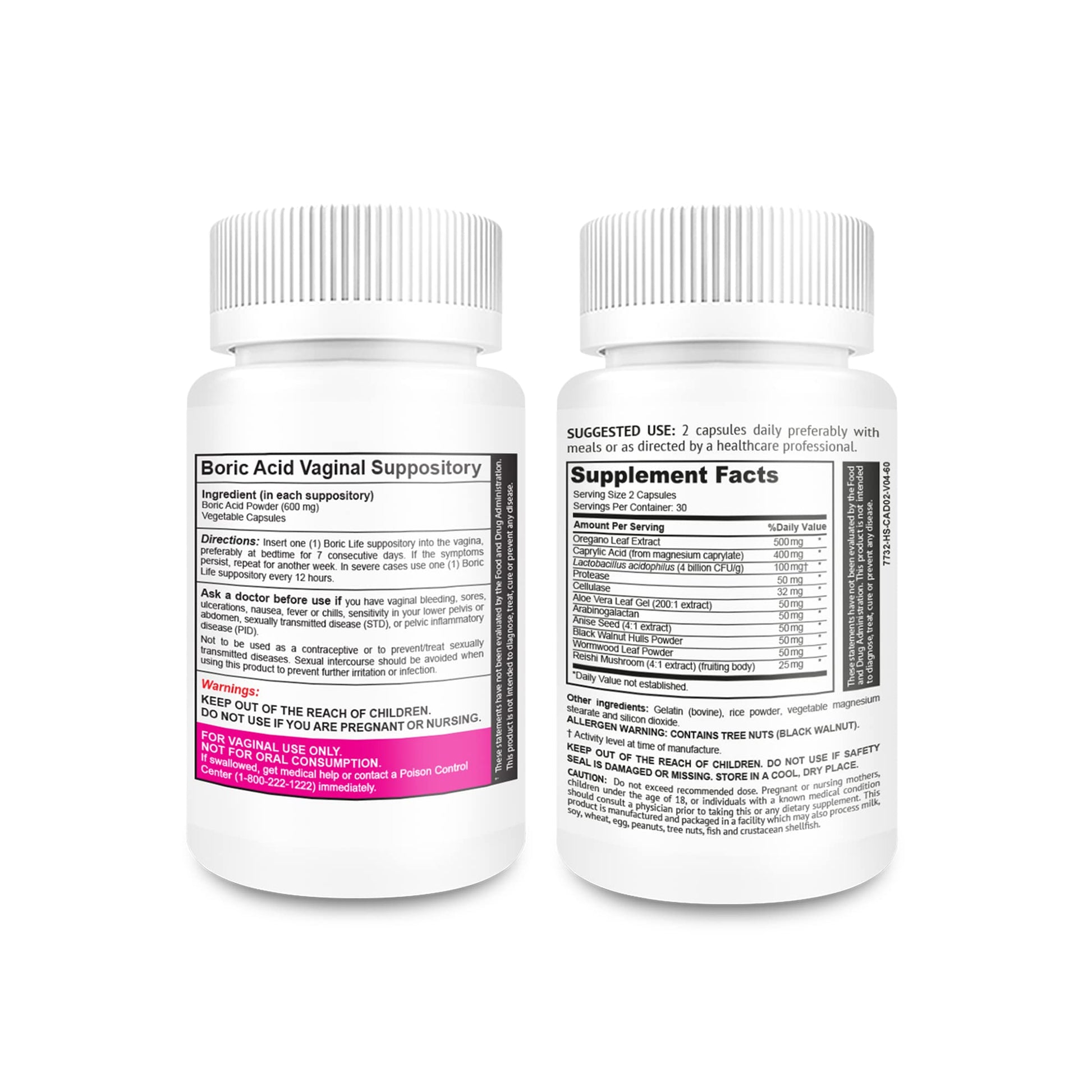NutraBlast Boric Acid Vaginal Suppositories 600mg (30 Count) w/Feminine Balance Complex NutraBlastBuy Supplements Australia