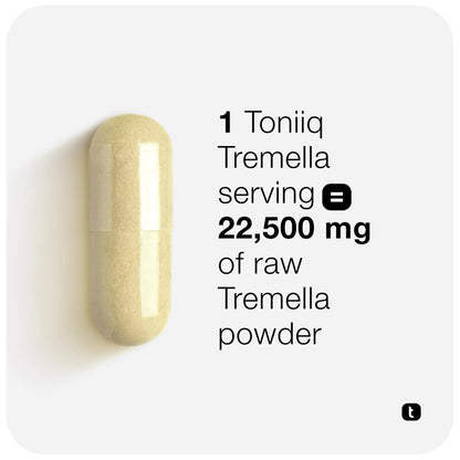 Tremella Mushroom Ultra High Potency 15:1 Extract with 30% Beta Glucans - Pure & Concentrated Formula - Third-Party Lab Tested for Purity & Quality - 120 Capsules Toniiq buy supplements Au