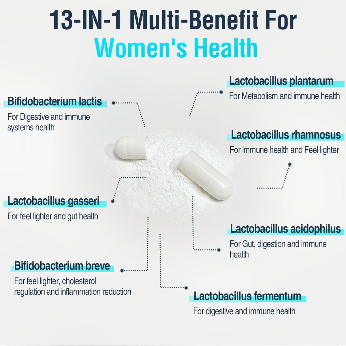 Menopause Supplements for Women, 120 Billion CFU Probiotic, 13-in-1 Herbs Probiotics Complex, for Menopause Relief, Hormone Balance, Hot Flashes, Night Sweats, Mood Swings, Gut & Immunity - 60 Capsule DmeisyBuy Supplements Australia