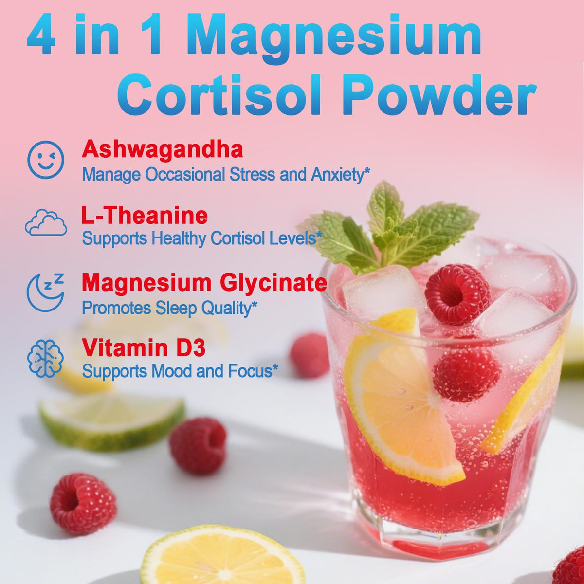 Bunkell Cortisol Powdered Drink Mix, Made with Magnesium Glycinate, L-Theanine, Ashwagandha & Vitamin D3, Cortisol Supplements for Relaxation, Focus & Calm Support, Raspberry Lemonade Flavor, 30 Ct BunkellBuy Supplements Australia