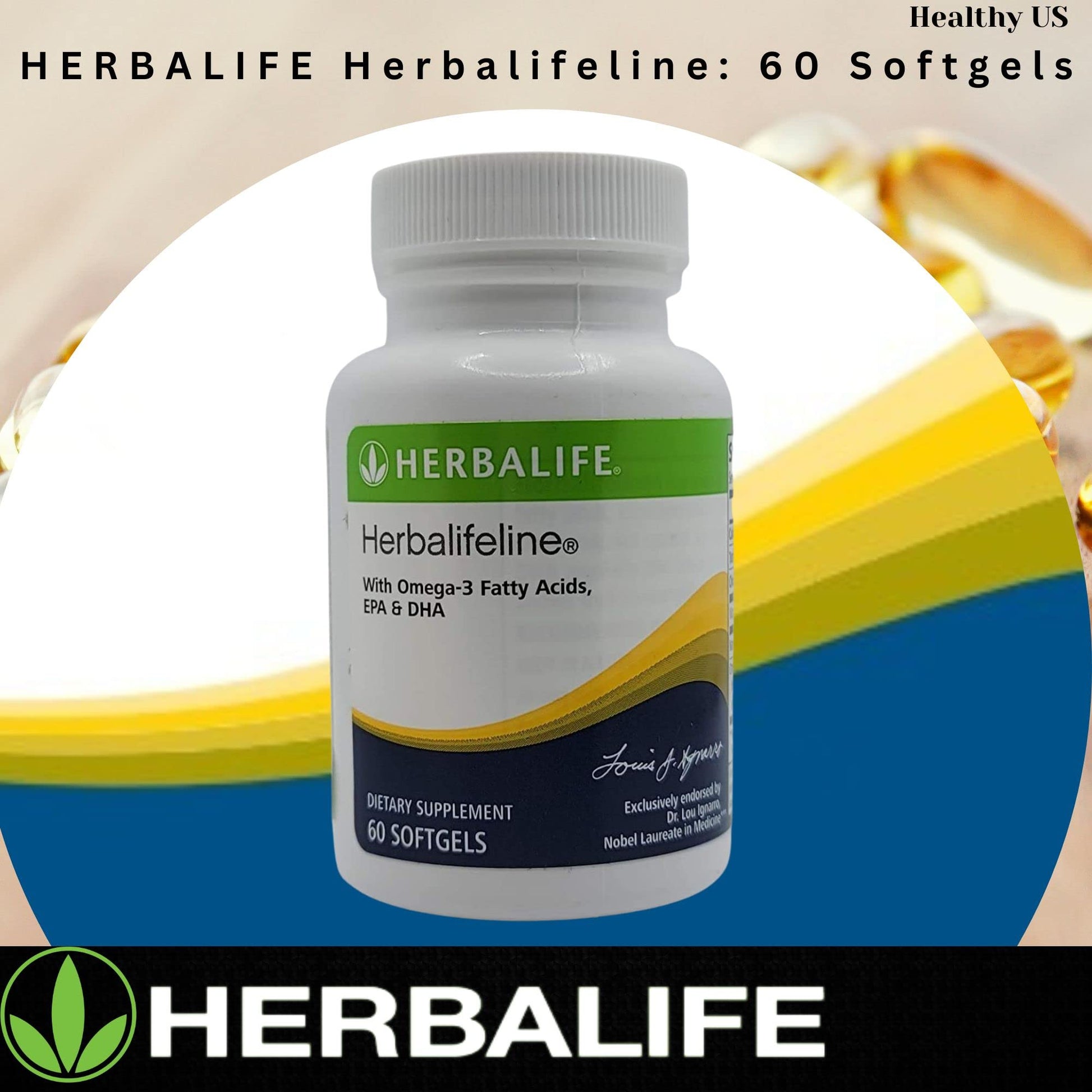 Herbalife Herbalifeline: 60 Softgels with Vitamin E, Marine Lipid Complex, Omega-3 Fatty HerbalifeBuy Supplements Australia