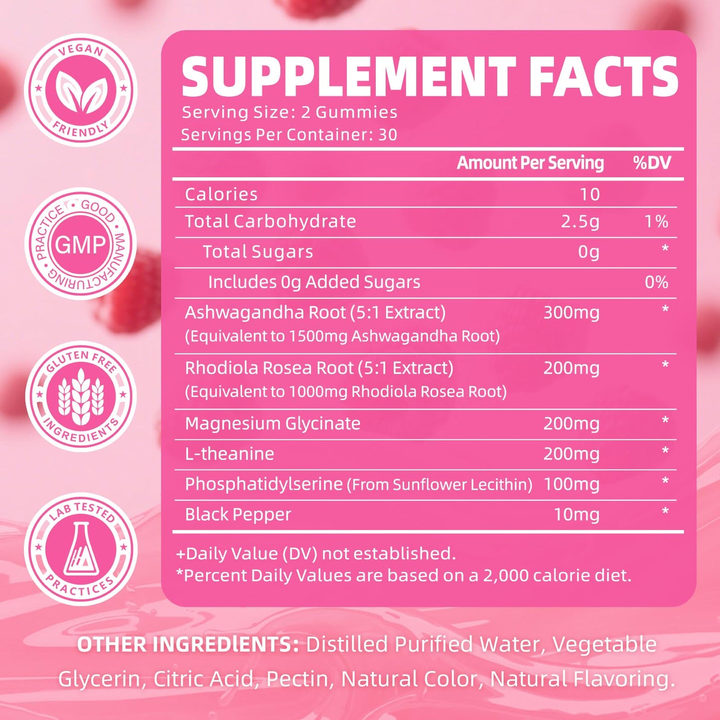 Cortisol Gummies for Women, Cortisol Supplements Gummies with Magnesium Ashwagandha Rhodiola Rosea and L-theanine Complex for Relaxation and Focus, Zzz Support, Raspberry Flavor, 60 Count GrnLifeBuy Supplements Australia