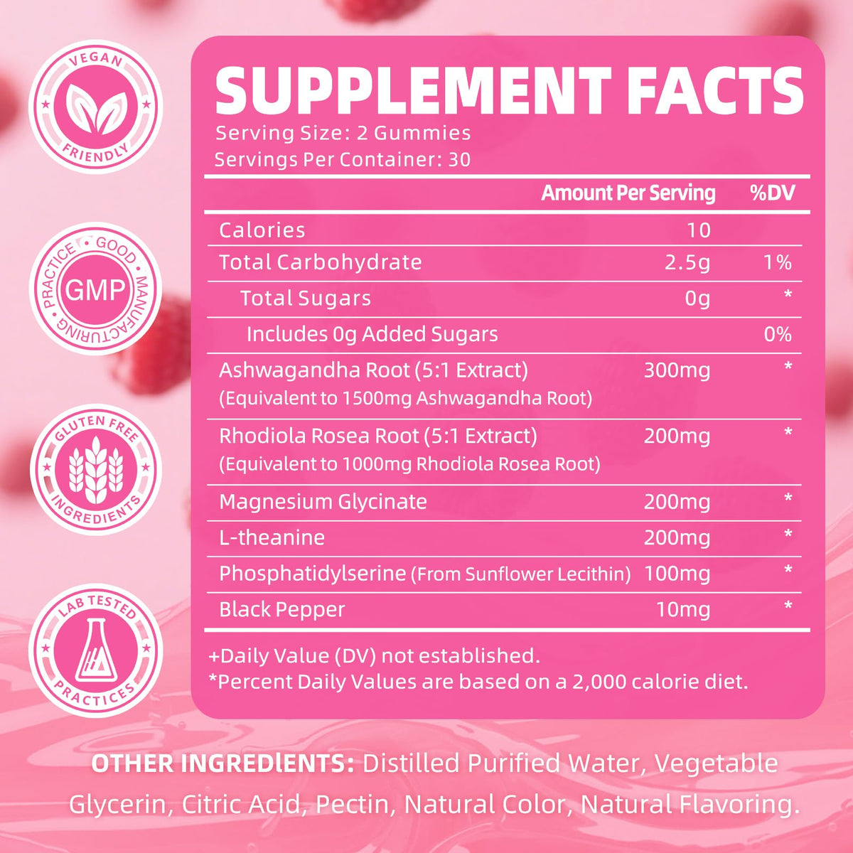 Cortisol Gummies for Women, Cortisol Supplements Gummies with Magnesium Ashwagandha Rhodiola Rosea and L-theanine Complex for Relaxation and Focus, Zzz Support, Raspberry Flavor, 60 Count GrnLifeBuy Supplements Australia