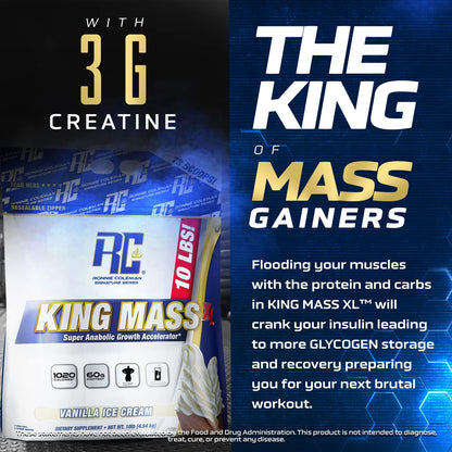 Ronnie Coleman Signature Series King Mass XL Mass Gainer Protein Powder, Muscle Ronnie Coleman Signature SeriesBuy Supplements Australia