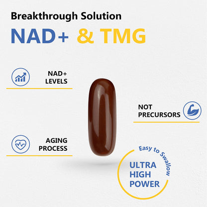 Liposomal NAD+ 500mg with TMG 250mg Softgels, Nicotinamide Riboside Alternative, Actual NAD+ Supplement, 120 Servings CorlliaBuy Supplements Australia