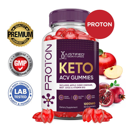 (2 Pack) Proton Protein Keto ACV Gummies Advanced Formula 1000MG Proton Keto Justified LaboratoriesBuy Supplements Australia