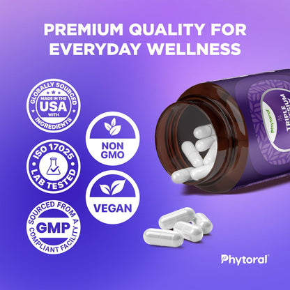 Highly Potent Magnesium Complex Capsules - Triple Magnesium Blend with Taurate Glycinate and Malate - 400mg Supplement Supports Relaxation & Overall Wellness Non-GMO Vegan - 90 Count PhytoralBuy Supplements Australia