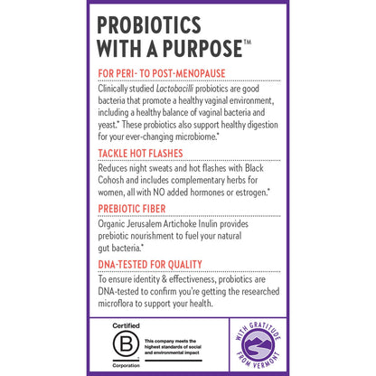 New Chapter All-Flora Probiotic Menopause Balance, Ultra-Concentrated Probiotics for Women with Black Cohosh for Menopause Hot Flashes, 100% Vegan, 30 Vegan Capsules New ChapterBuy Supplements Australia