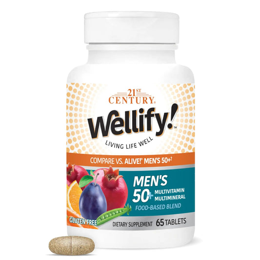 21st Century Wellify Men's 50+ Multivitamins with Minerals, 65Count 21st Century