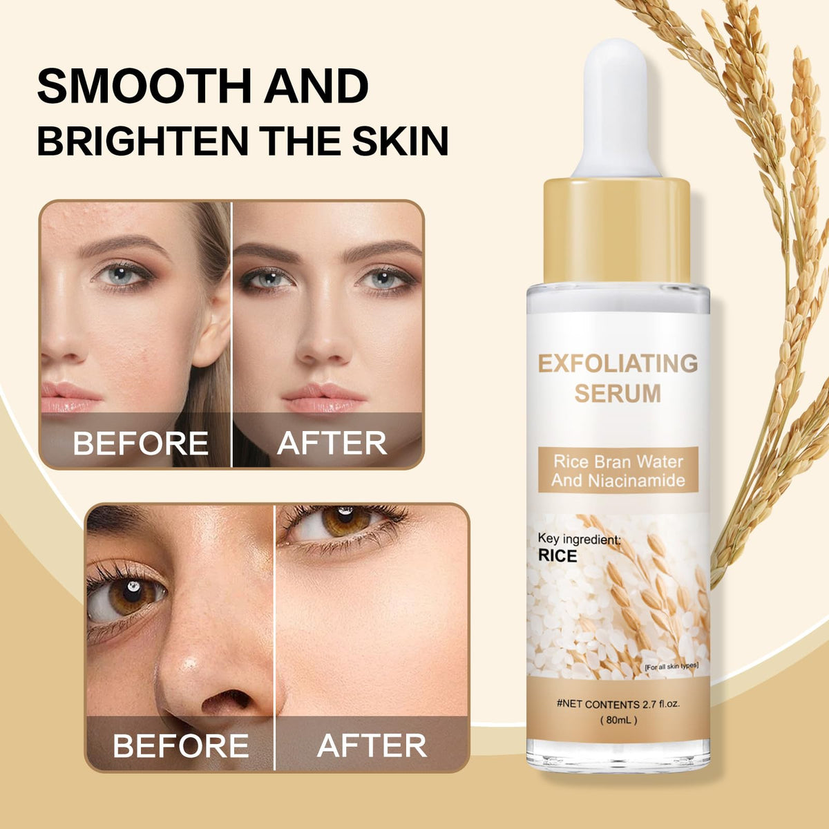 Peel Shot Glow Rice Ampoule Duo – Peel Shot Serums with White Rice Extract, BHA, Niacinamide & Hyaluronic Acid – Exfoliating, Moisturizing, Blackhead Remover & Pore Refining (White) DR.Seya buy supplements Au