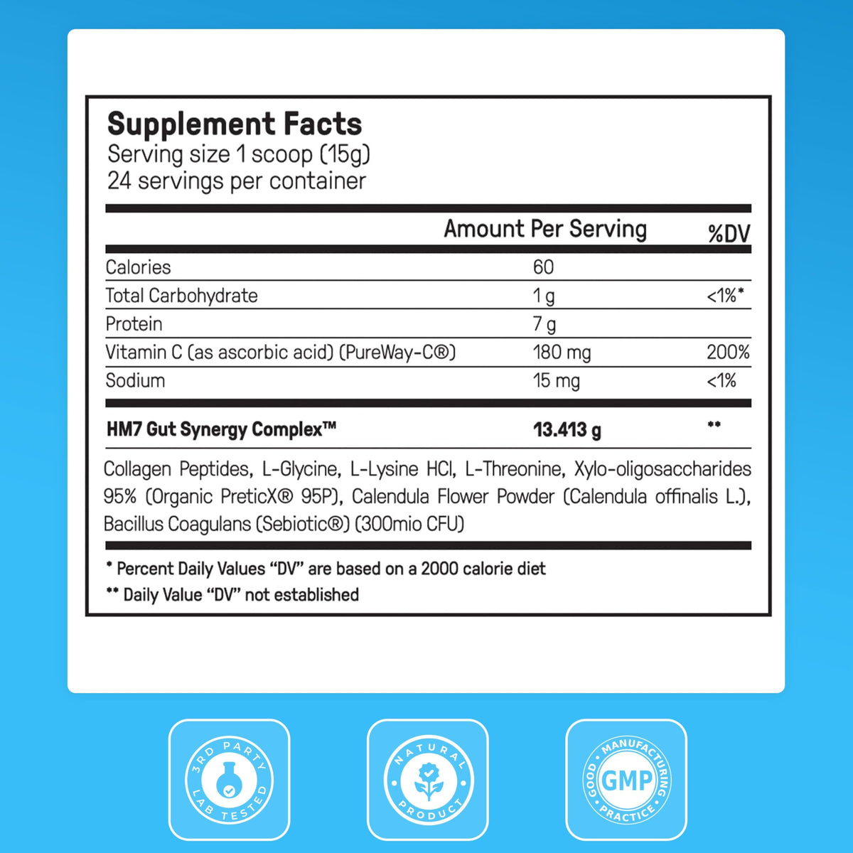 Happy Mammoth Complete Gut Repair Probiotic, Prebiotic, Fiber & Collagen Supplement for Gut Health, Digestion, Healthy Gut Microbiome, Reduces Constipation & Bloating 24 Servings, Vanilla Flavor Happy Mammoth buy supplements Au