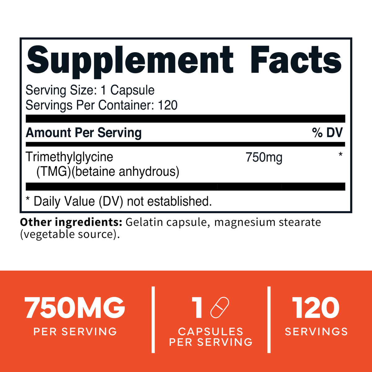 Type Zero Clean TMG Trimethylglycine Capsules (120 Servings) - Non GMO, Gluten Free Type ZeroBuy Supplements Australia