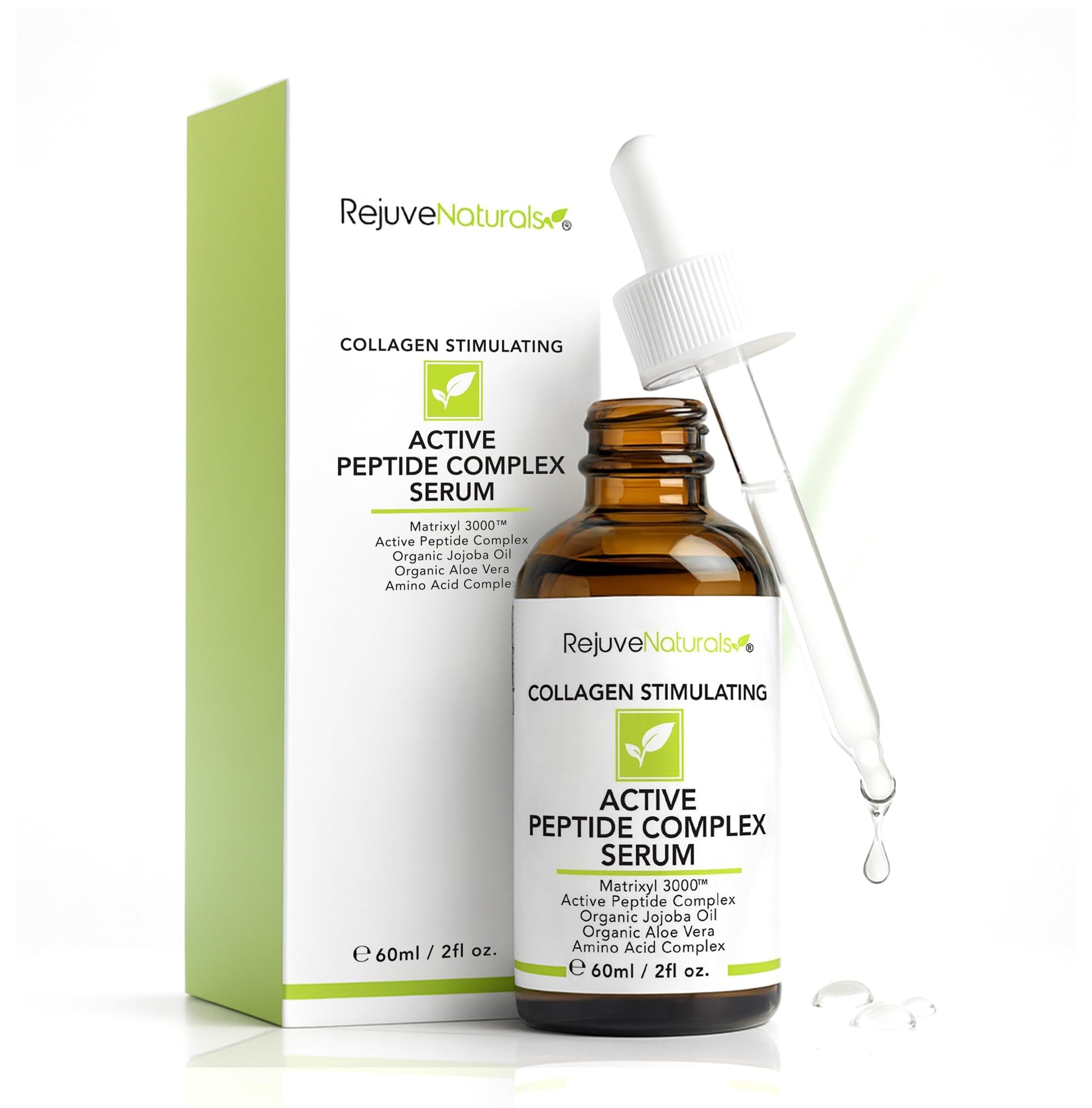 Peptide Complex Serum with Matrixyl 3000 (2 oz, Double-Sized) Minimizes Look of Fine Lines & Deep Wrinkles, Crow's Feet, Crepey Skin. Lightweight Anti Aging Moisturizer for Face & Neck RejuveNaturals buy supplements Au