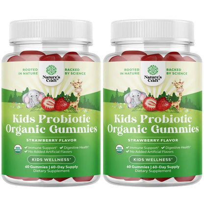 Natures Craft USDA Organic Probiotic Gummies for Kids - Vegan Non-GMO Kids Probiotic Gummy Vitamin for Immunity and Digestive Health Natures CraftBuy Supplements Australia