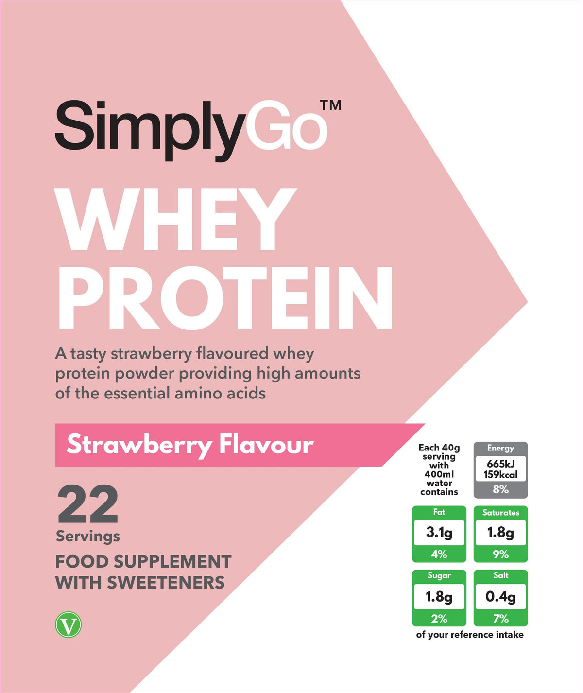SimplyGo Whey Protein Powder | 900g | Simply Add 30g to Water, Juice or Shakes Simply SupplementsBuy Supplements Australia
