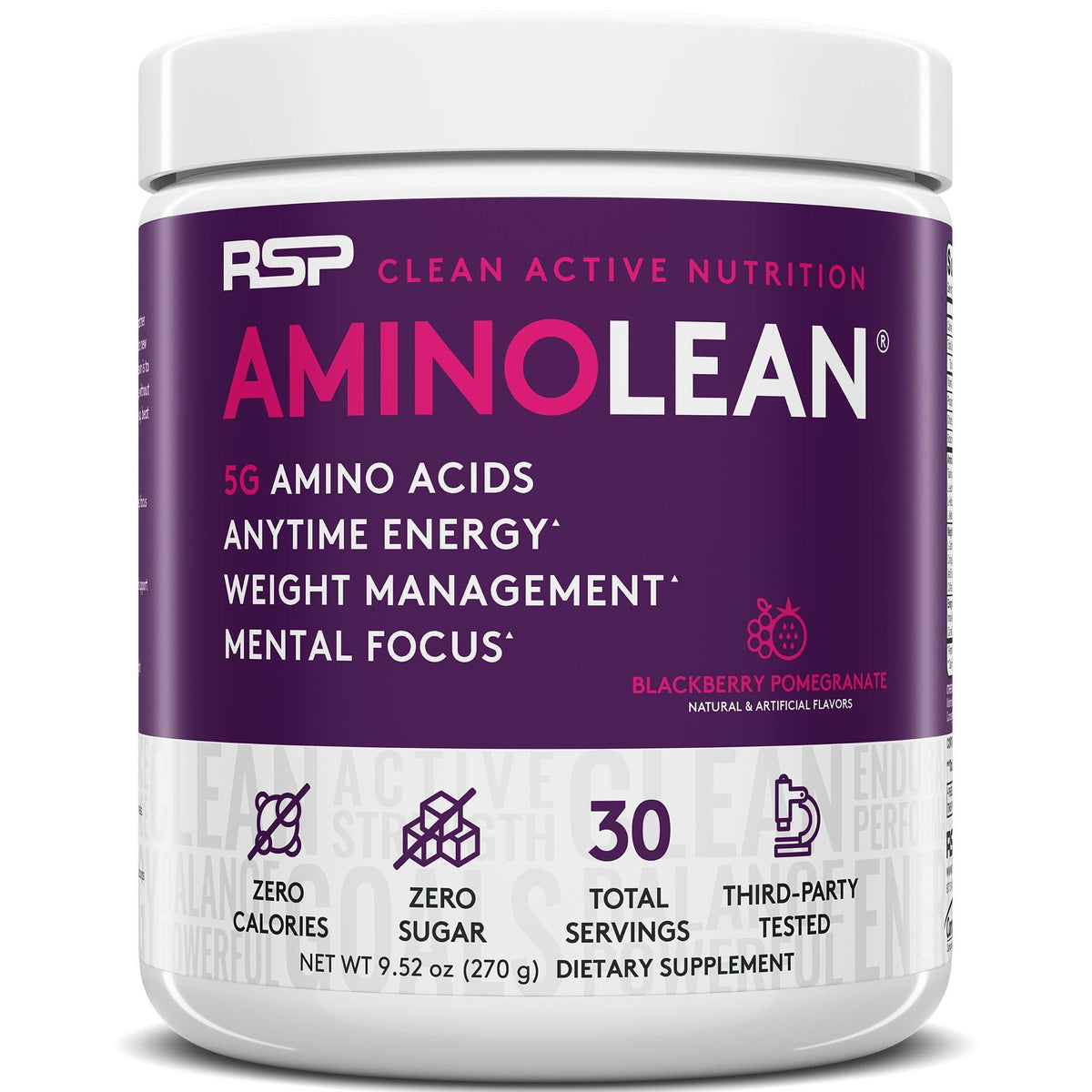 RSP NUTRITION AminoLean Pre Workout Energy (BlackBerry Pomegranate 30 Servings) with AminoLean Recovery Post Workout Boost (Tropical Island Punch 30 Servings)