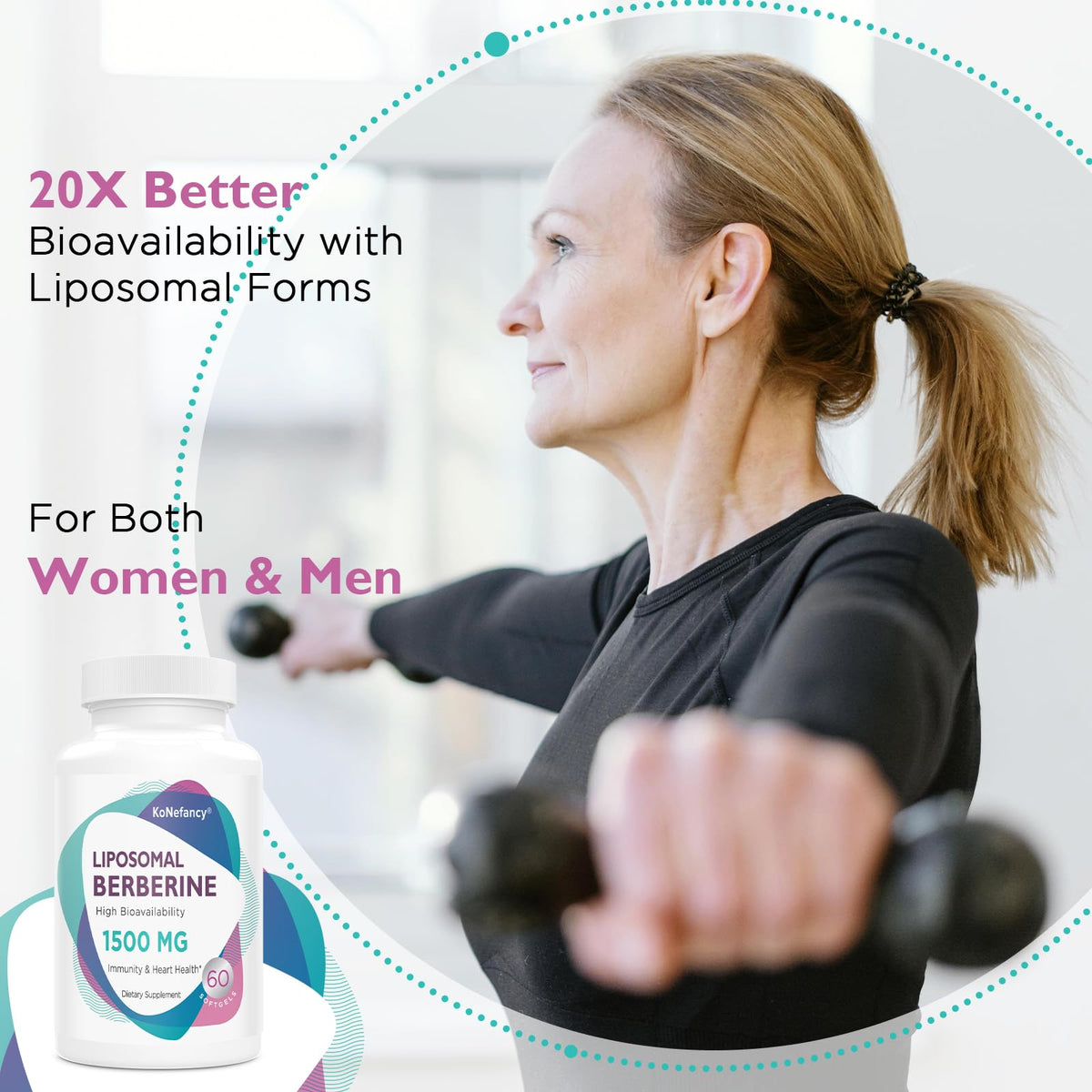 Berberine HCL Supplement 1500mg - High Bioavailability Liposomal Berberine Capsules KoNefancyBuy Supplements Australia