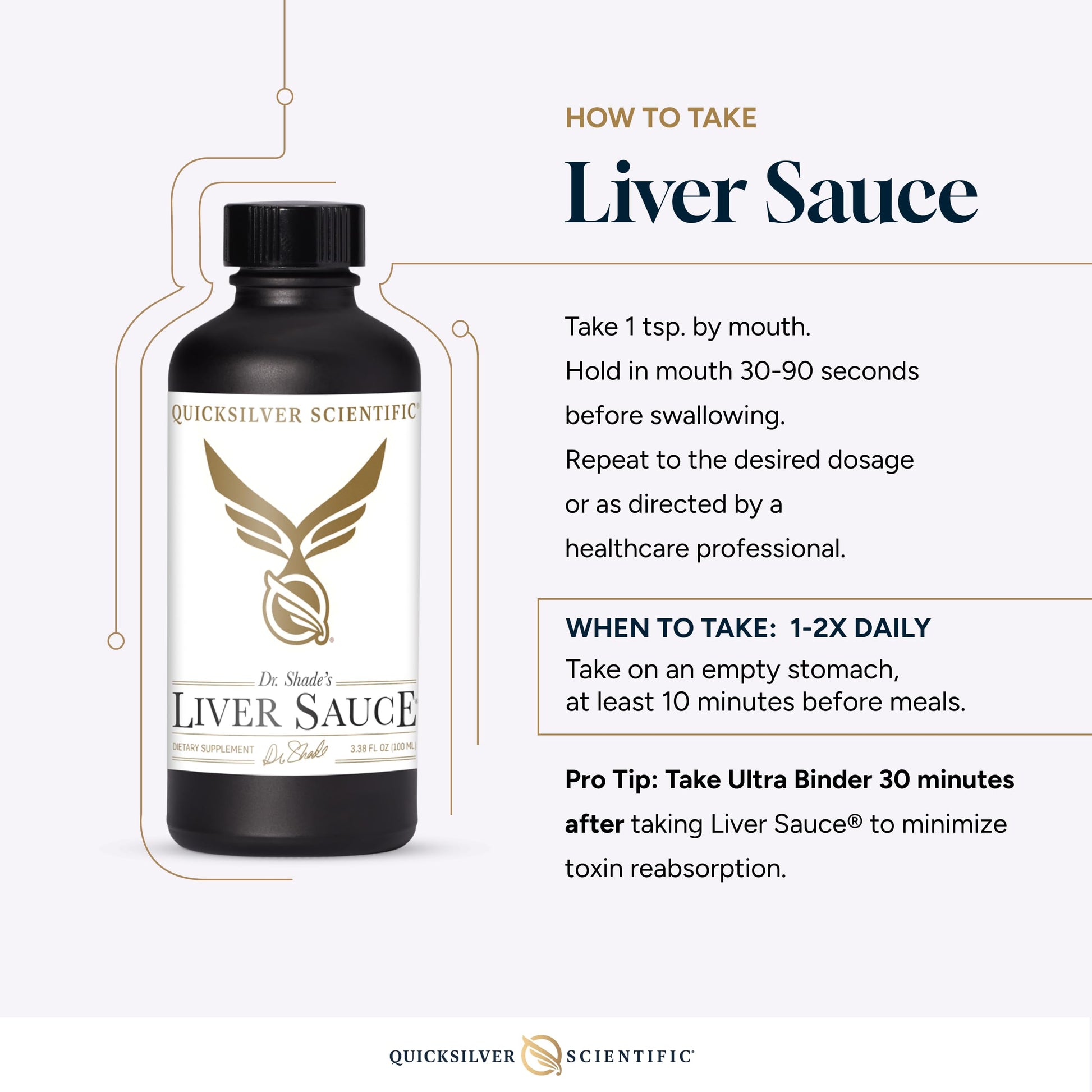 Quicksilver Scientific Liver Sauce - Liposomal Liver Detox with DIM, Quercetin, Lipoic Acid, Milk Thistle and Dandelion Root Supplement - Supports Bile & Toxin Momentum (100 ml / 3.38 oz) Quicksilver ScientificBuy Supplements Australia