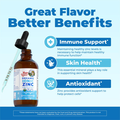MaryRuth's Organic Liquid Zinc Supplement for Kids & Adults | Immune Support | Skin Health | Antioxidant | Cellular Metabolism | Zinc Sulfate MARYRUTH'S canada supplements
