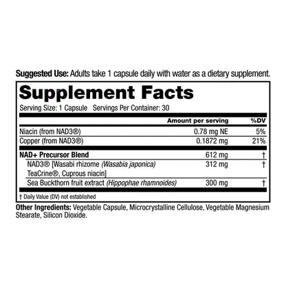 Juvenon Peak NAD+ | Advanced Cellular Health and Regeneration Formula | Boost NAD+ Levels, Support Cellular Vitality, and Promote Natural Renewal JuvenonBuy Supplements Australia