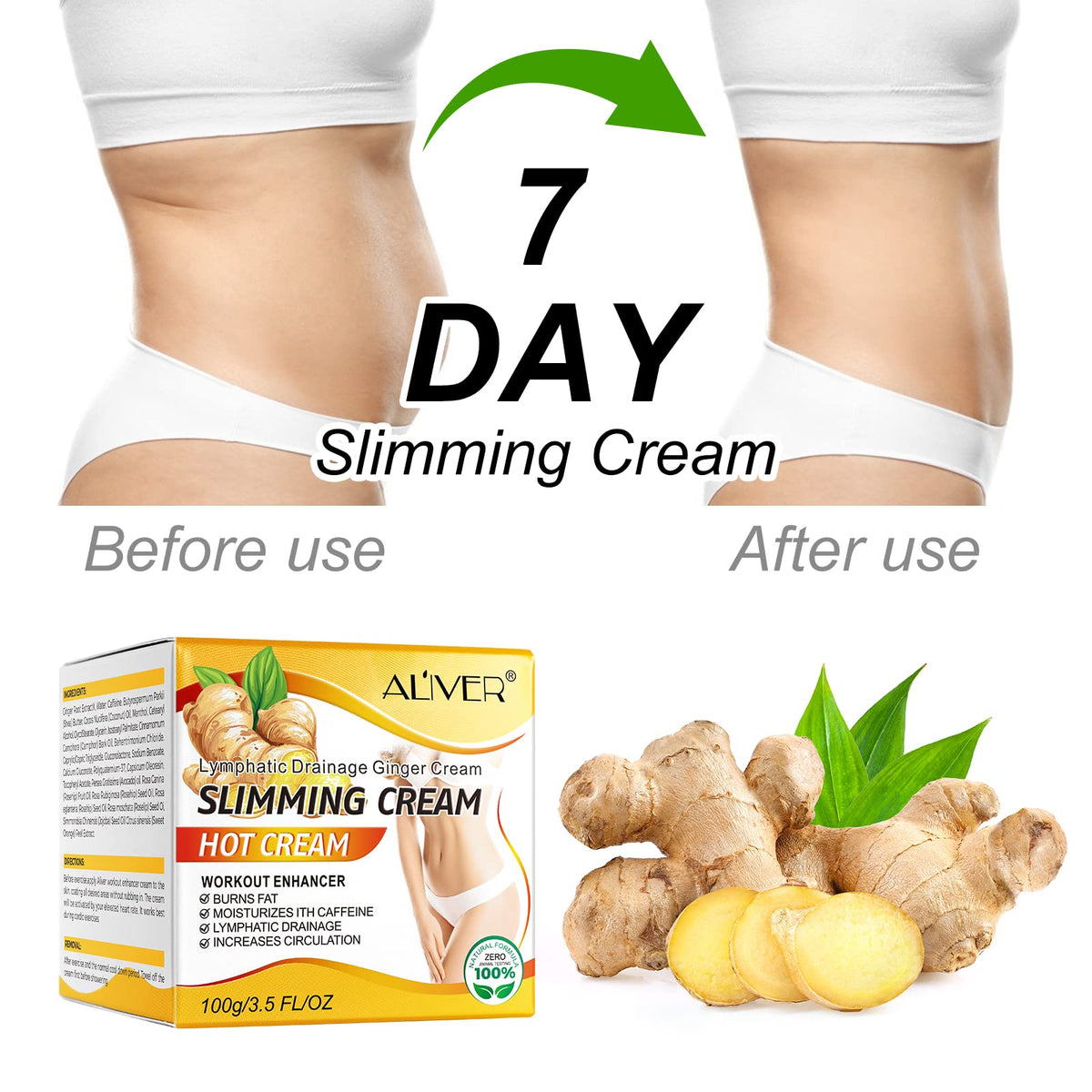 VOGSIG Anti Cellulite Slimming Cream Gel, Hot Cream, Ginger Fat Burning Weight Loss Full VOGSIGBuy Supplements Australia