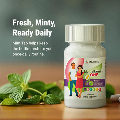 BariatricPal Multivitamin ONE 1 per Day! Bariatric Multivitamin Capsule with 60 mg of Iron | Easy to Swallow Capsule | BariatricPalBuy Supplements Australia