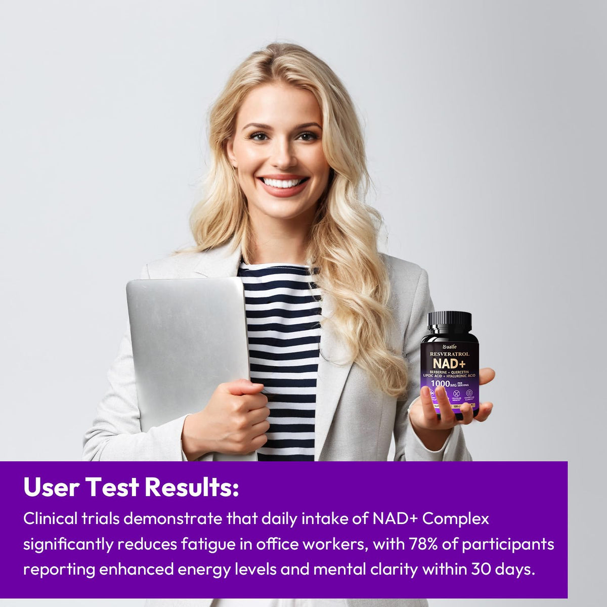 Bualle NAD Supplement, Liposomal NAD Resveratrol Supplement Contains Berberine, Alpha Lipoic Acid,Hyaluronic Acid & Quercetin - Joint Function& Support Anti-Aging,NMN Alternative -120 Capsules BualleBuy Supplements Australia