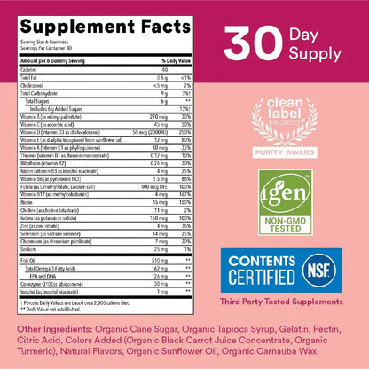 SmartyPants Toddler Multivitamin Gummies: Omega 3 Fish Oil (EPA/DHA), Vitamin D3, C, Vitamin B12, B6 & Women's Multivitamin Gummies: Omega 3 Fish Oil (EPA/DHA), Methylfolate, CoQ10, Vitamin D SmartyPantsBuy Supplements Australia