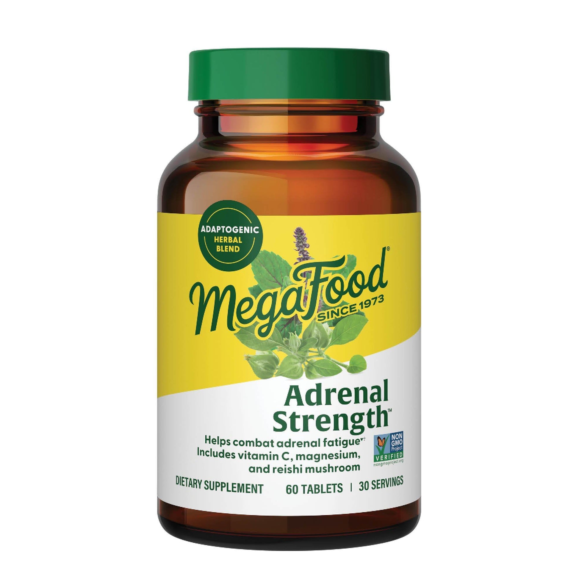 MegaFood Adrenal Strength - Adrenal Support Supplements with Ashwagandha and Magnesium Glycinate, Vitamin C, Holy Basil, Astragalus, Reduces Cortisol Levels - Vegetarian - 60 Tablets (30 Servings) MegaFoodBuy Supplements Australia