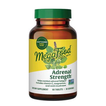 MegaFood Adrenal Strength - Adrenal Support Supplements with Ashwagandha and Magnesium Glycinate, Vitamin C, Holy Basil, Astragalus, Reduces Cortisol Levels - Vegetarian - 60 Tablets (30 Servings) MegaFoodBuy Supplements Australia