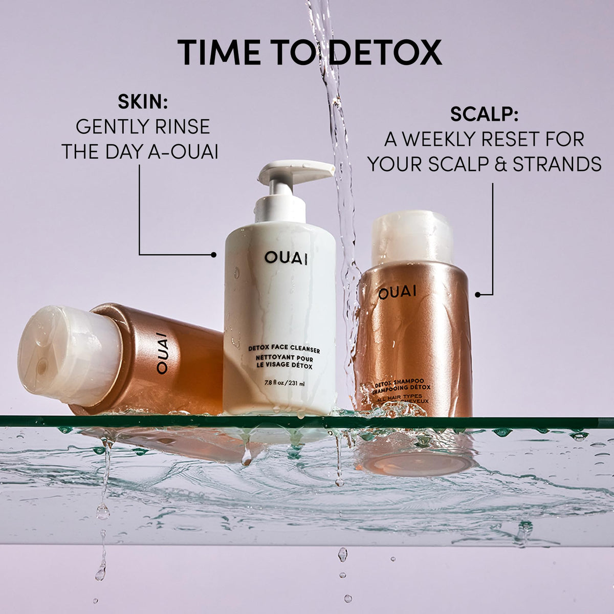 OUAI Detox Facial Cleanser - Deep Cleansing Face Wash with Glycolic Acid, Niacinamide & PHA - Removes Sweat, Dirt & Oil Without Drying - Gentle Face Cleanser for Post-Workout (7.8 Fl Oz) OUAIBuy Supplements Australia