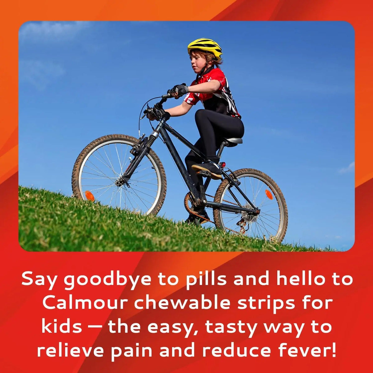 CALMOUR Children's Acetaminophen 36 Strips | Pain Reliever & Fever Reducer | Fast-Acting Support for Cold & Flu Symptoms | Oral Chewable Strips for Kids Ages 2-9 | Travel Size, Orange Flavor CALMOURBuy Supplements Australia