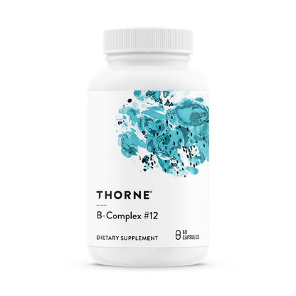 THORNE - B-Complex #12 - Vitamin B Complex with Choline Supplement - Supports Cellular Energy Production & a Healthy Nervous System* - Third-Party Certified