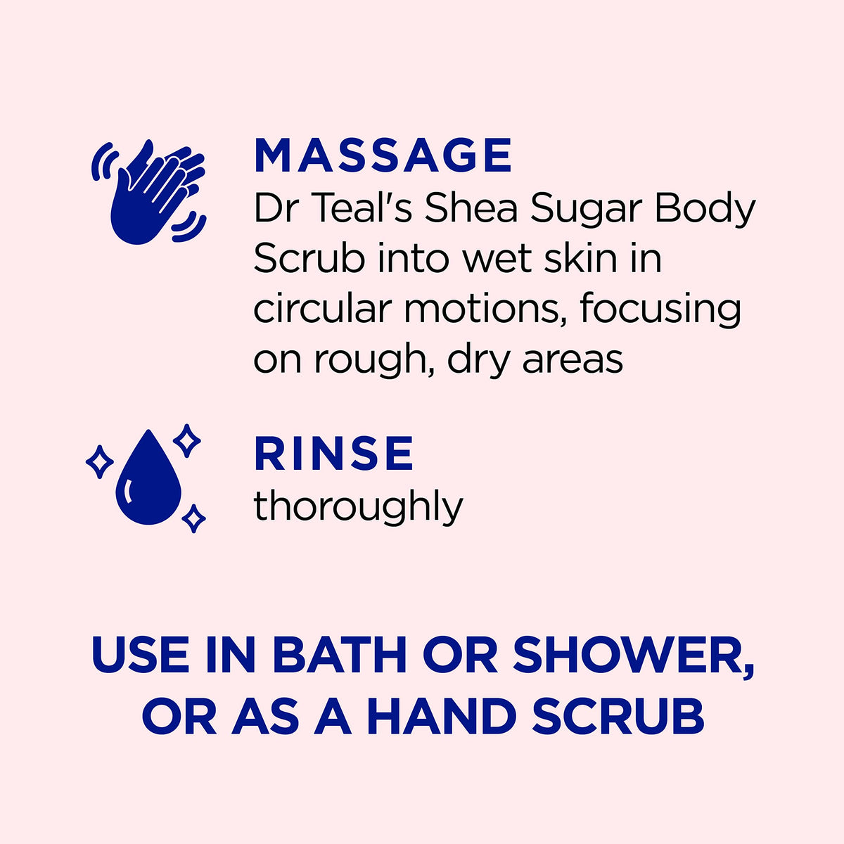 Dr Teal's Shea Sugar Body Scrub, Rose with Essential Oil, 19 oz (Pack of 3) Packaging May Dr Teal'sBuy Supplements Australia