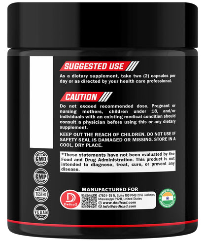 DEDICAD NAD Supplement 1000 mg - Pure NAD Supplement - Energy and DNA Repair, Aging Defense, Brain Function - 60 Capsules DEDICADBuy Supplements Australia