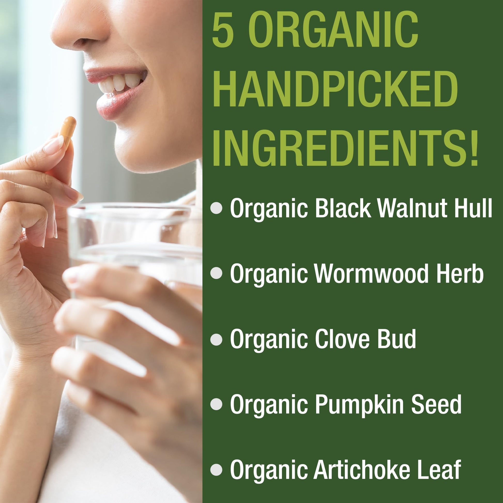 USDA Organic Wormwood Black Walnut Clove Cleanse for Humans. Elimination Detox + Intestinal Support Capsules Supplement for Adults and Kids. Pills with Artichoke and Pumpkin Seed for Added Benefits Peak PerformanceBuy Supplements Australia