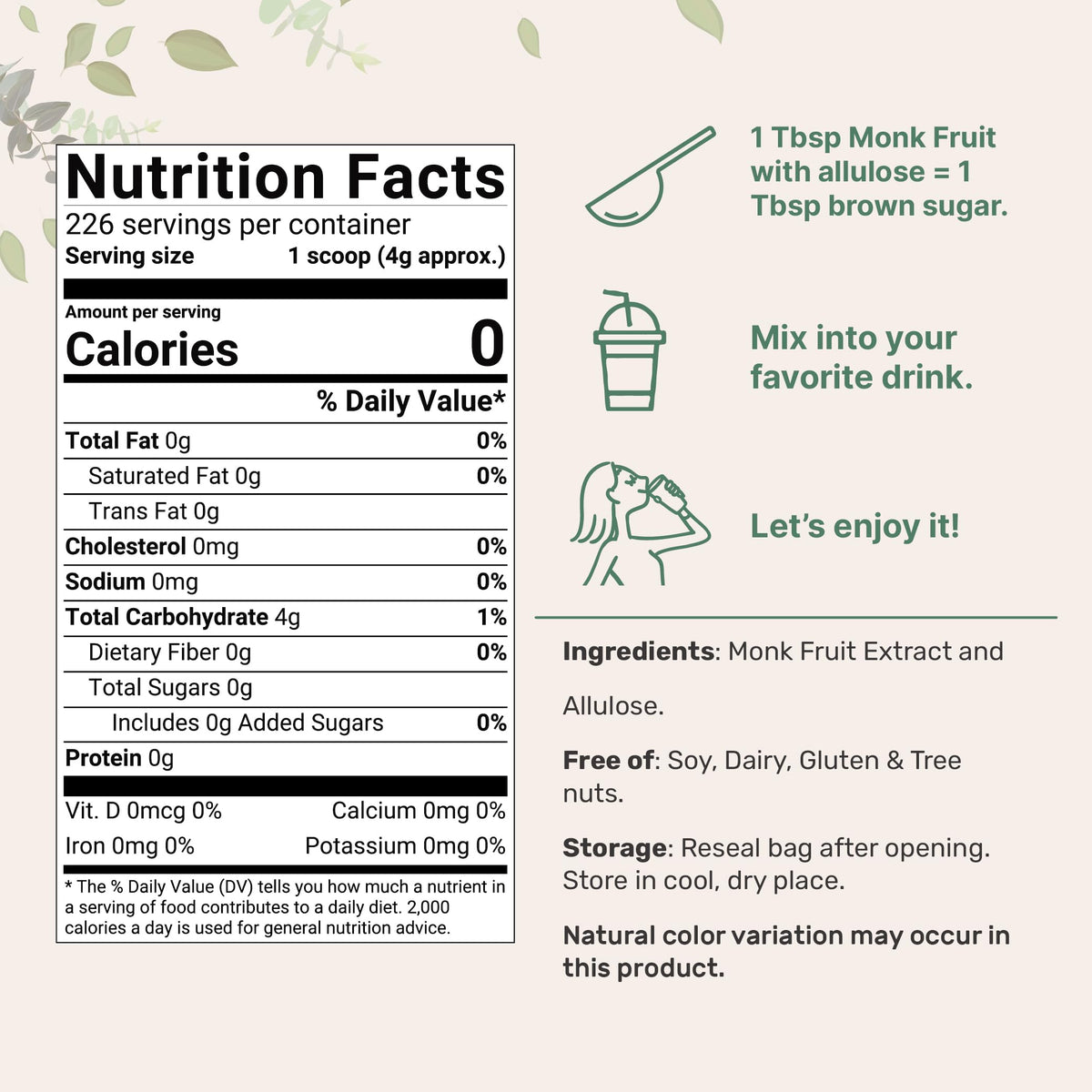 Golden Monk Fruit Sweetener with Allulose, 2 lbs | No Erythritol, No Aftertaste Micro IngredientsBuy Supplements Australia