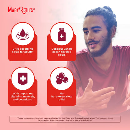 MaryRuth Organics Multivitamin for men | Sugar Free mens Multivitamin | Liquid Vitamins for men | Immune Support Supplement | Cognitive Health & Overall Wellness | Vegan | Non-GMO | 15.22 Fl Oz MARYRUTH'SBuy Supplements Australia