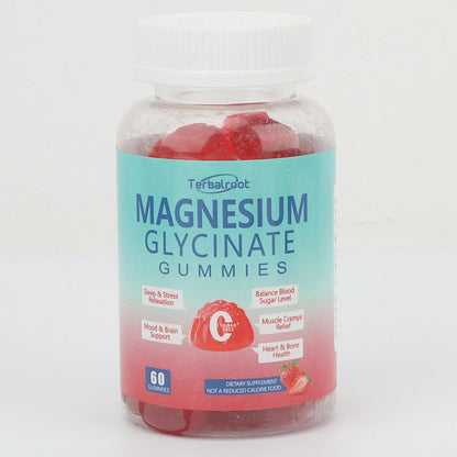 Magnesium Glycinate Gummies 400mg, Sleep & Relaxation Support, Sugar Free Vegan Magnesium Gummies for Adults Magnesium Supplements for Muscle Cramps, Stress Relief, Calm Mood,High Absorption, 60 Count TerbalrootBuy Supplements Australia