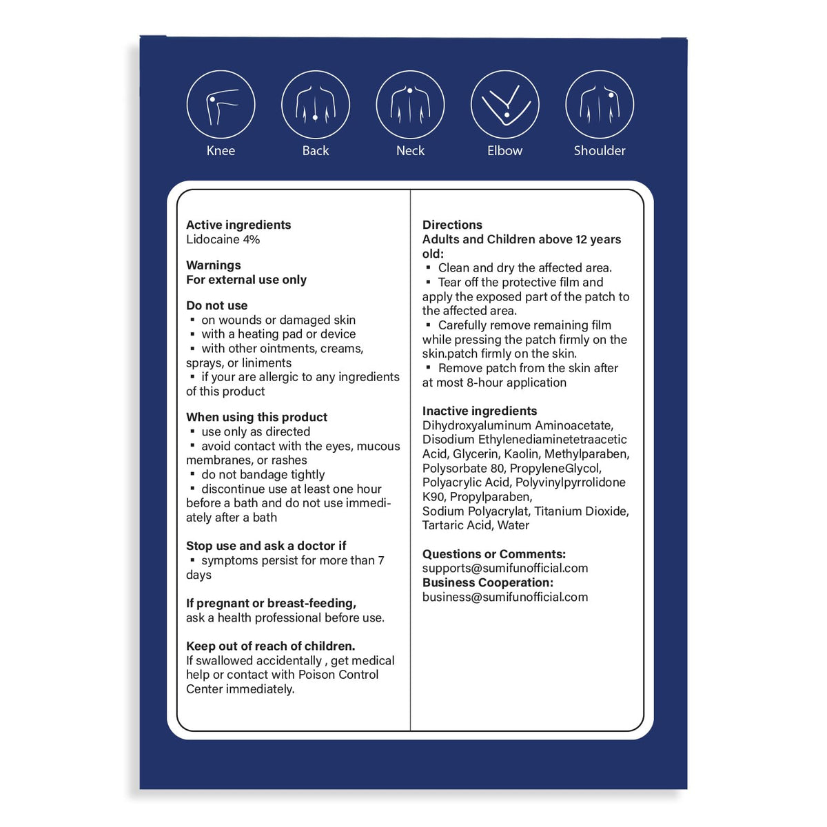 Sumifun 4% Lidocaine Patches Maximum Strength - 30 Count Pain Relief Patches for Back, Shoulder, Elbow, Knee, Muscle & Joint - Lower Back Pain Relief Products - Pain Patches Maximum Strength Lidocaine SumifunBuy Supplements Australia