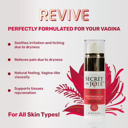 SECRET DE JOIE REVIVE Vaginal Moisturizer for Women - Long-Lasting Dryness & Discomfort Relief SECRET DE JOIEBuy Supplements Australia