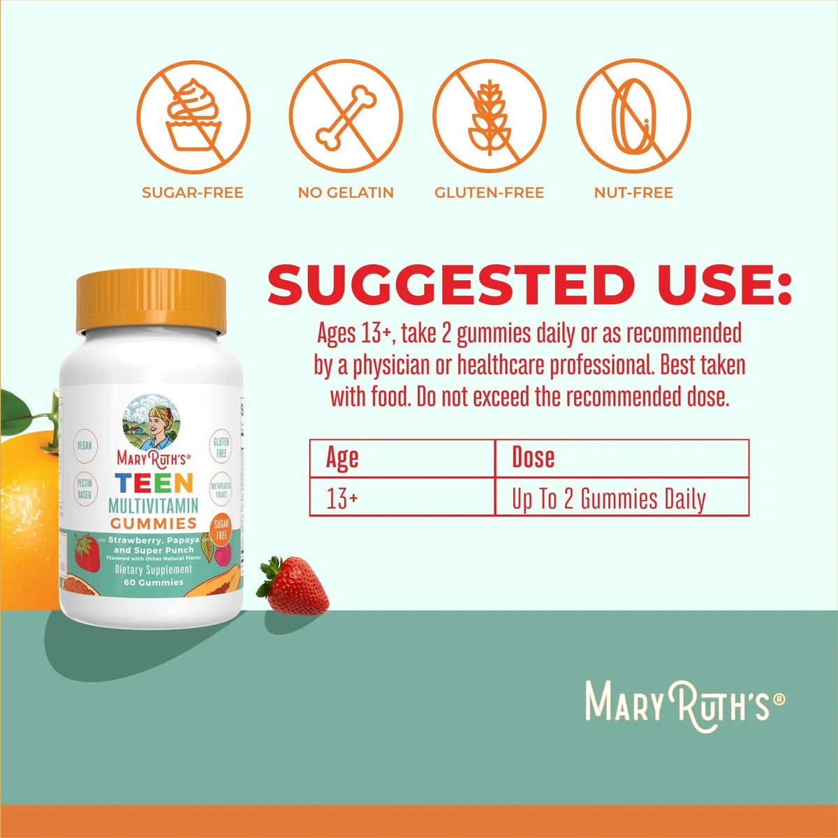 MaryRuth Organics Multivitamin for Teens | Teen Multivitamin Multimineral Gummies with Vitamin B, C, D and E, Biotin, Zinc MaryRuth OrganicsBuy Supplements Australia