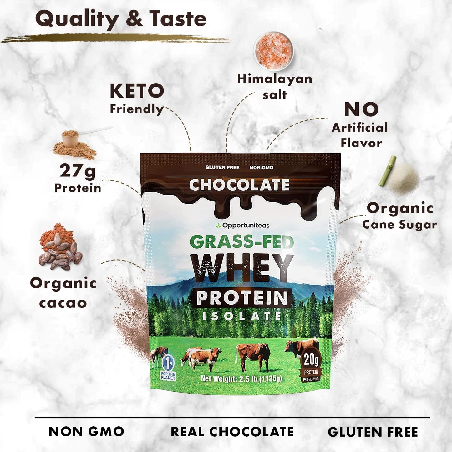 Opportuniteas Chocolate & Vanilla Whey Protein Powder Bundle - Grass Fed Whey Isolate OpportuniteasBuy Supplements Australia