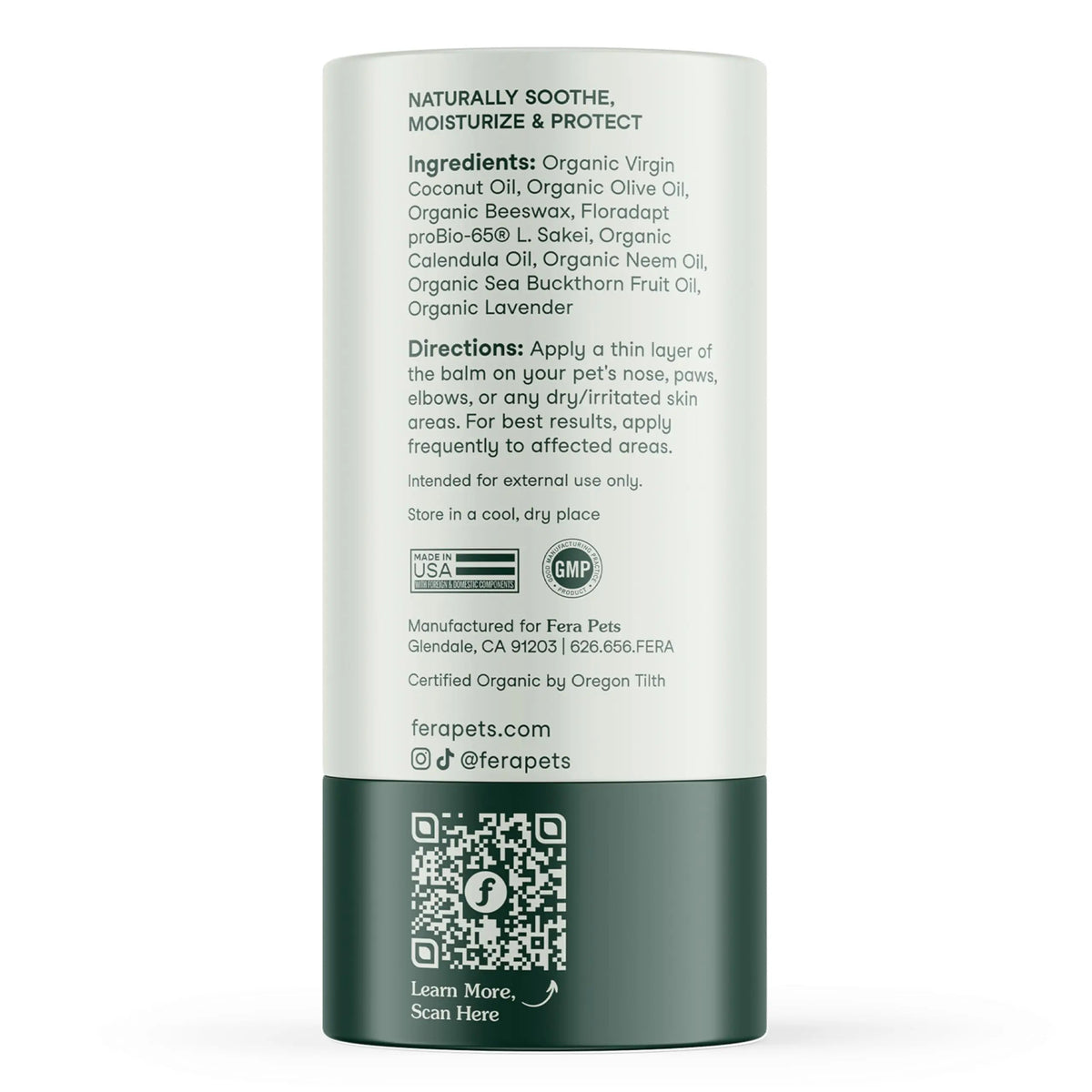 Fera Pets PawBiome® - Cat & Dog Balm for Paws and Nose with Postbiotics - Encourages Skin Recovery - Balances Skin Microbiome - Supports The Skin's Natural Barrier - 2 oz Stick Fera PetsBuy Supplements Australia